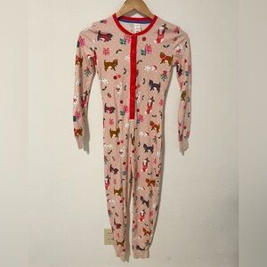 Mini Boden Christmas Holiday Kitten Pink pajamas, Size 12Y